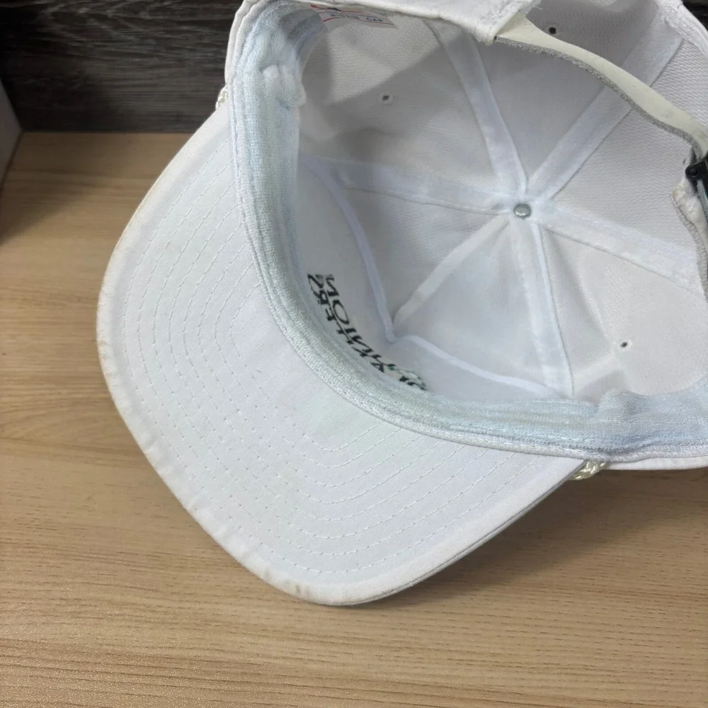 Vintage Union Planters Bank Hat‎ Cap Strap Back White Rope Trucker 90s